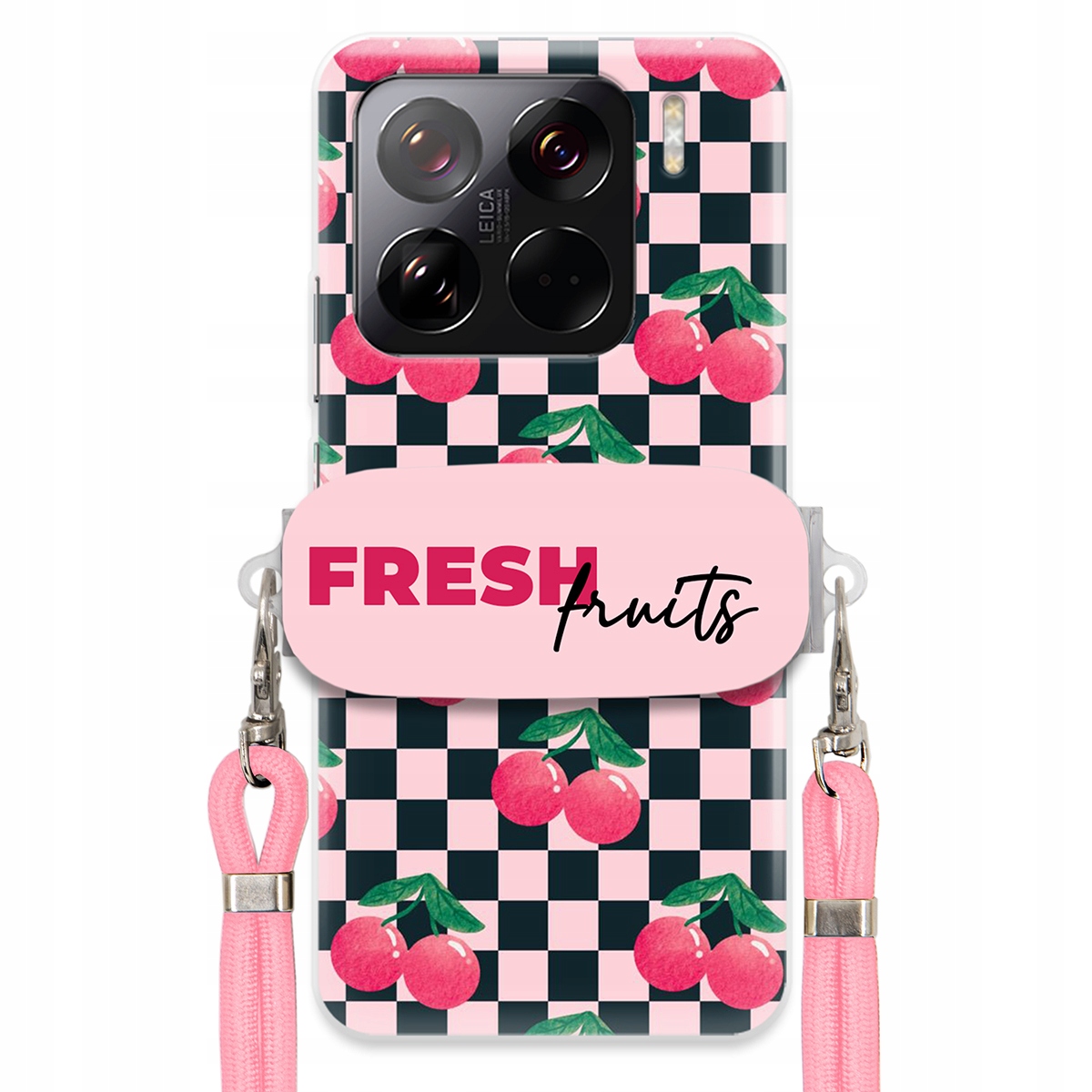 Puzdro pre Xiaomi 15 Pro Ružové vodítko funkčný držiak Fresh Fruits Módne