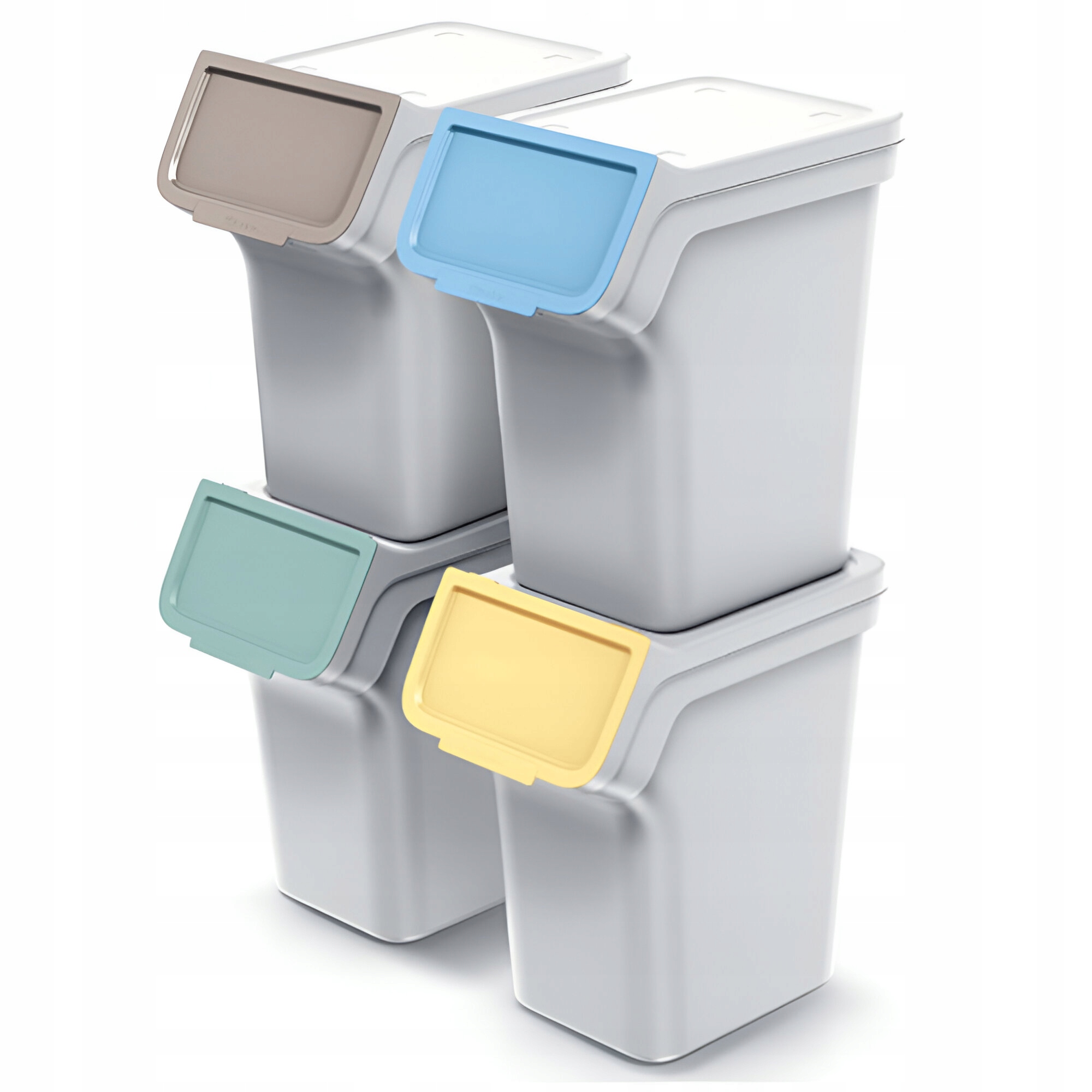 KOSZ NA ŚMIECI STACKBOX Q SEGREGACJA ZESTAW 4x25L