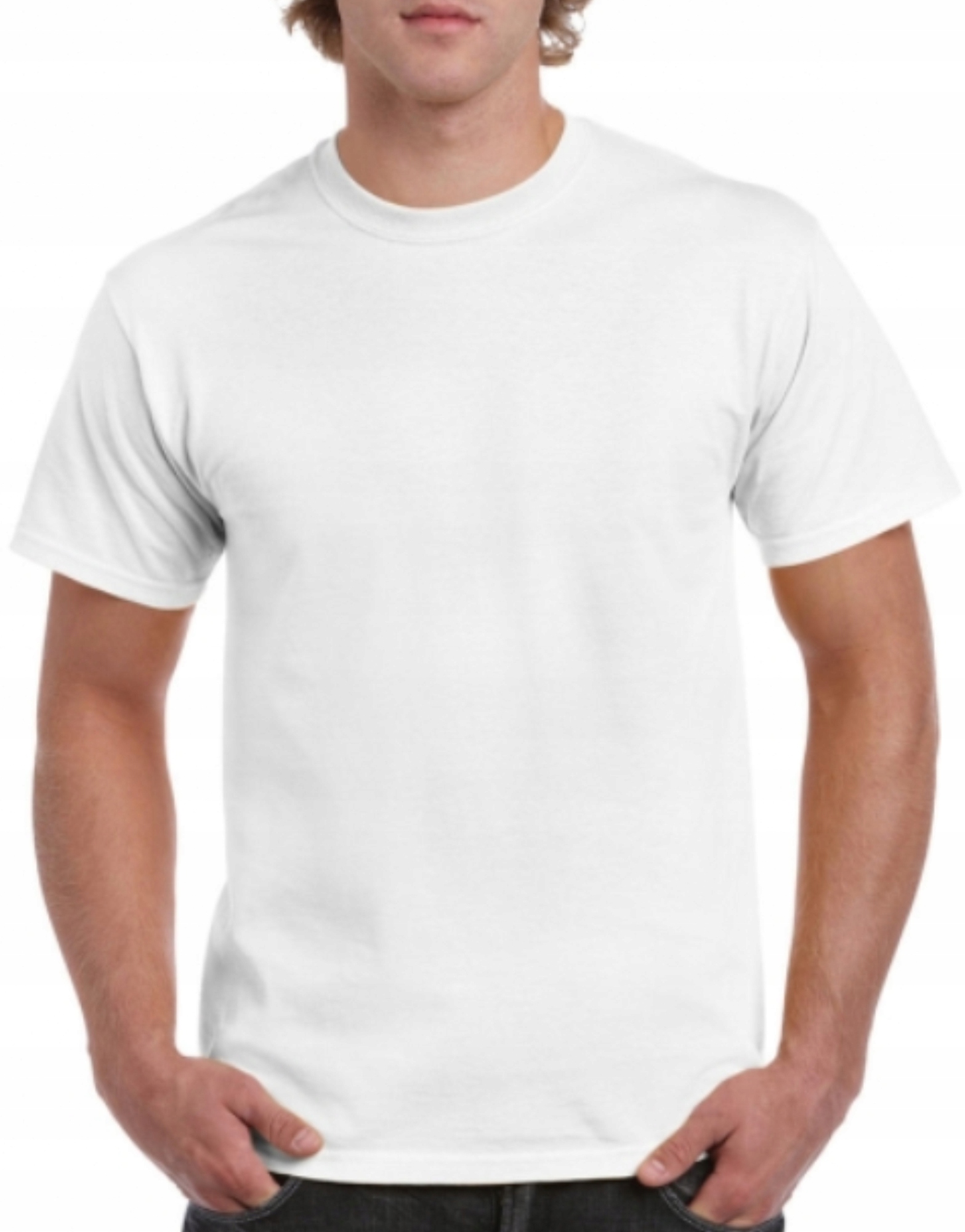 

T-shirt Koszulka Męska Biała Bez Nadruku XXL
