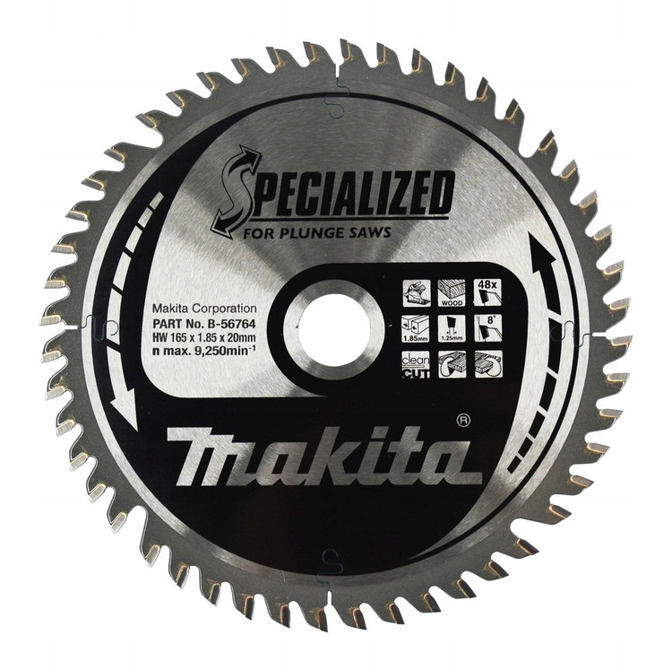 Speciální Sintrovací Pila Na Dřevo T.c.t 165*20 MM 48Z