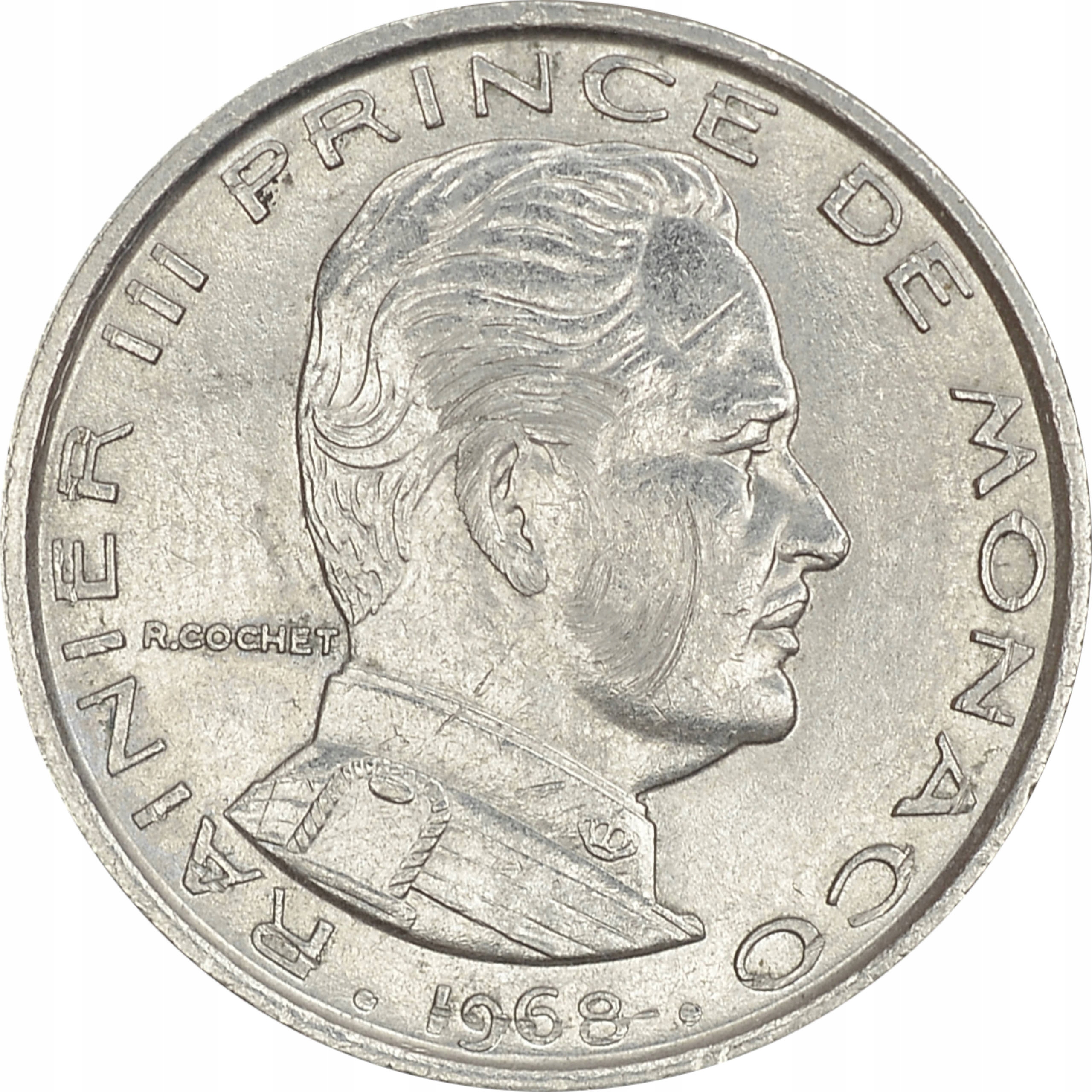 8.MONACO, RAINIER III, 1 FRANK 1968