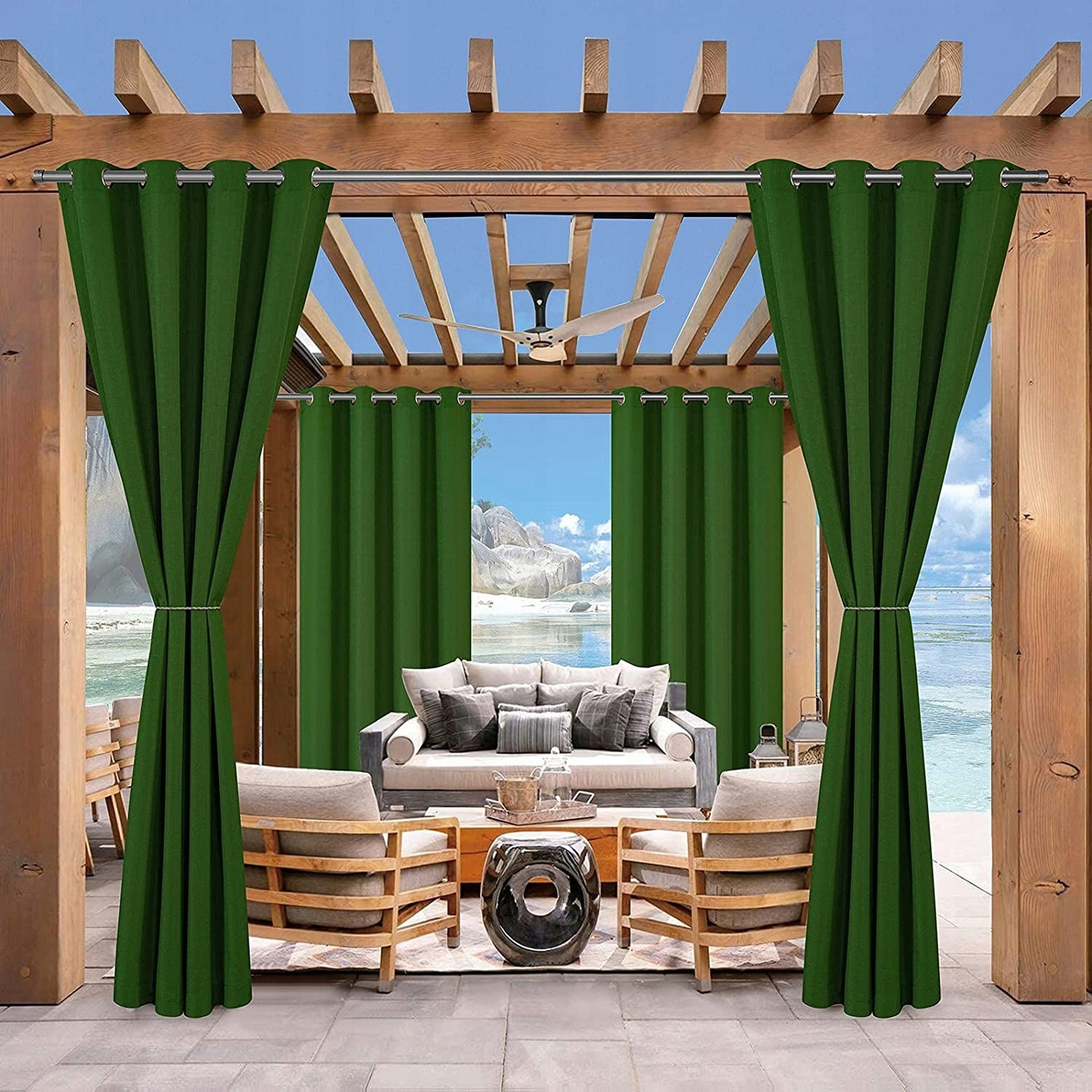 ZASŁONY OGRODOWE 155x260 DO ALTANY TARASU OGRODU Szerokość 155 m