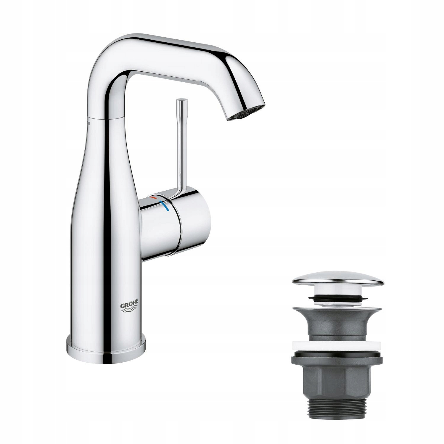 Bateria umywalkowa Grohe Essence chrom z korkiem szybki montaż 23798001