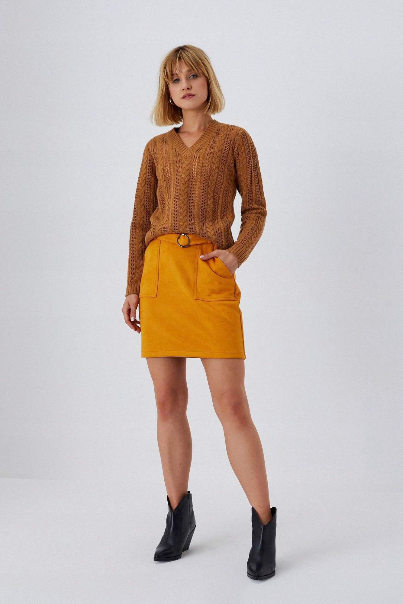 

Moodo Spódnica z kieszeniami Z-SC-3614 Amber; XL