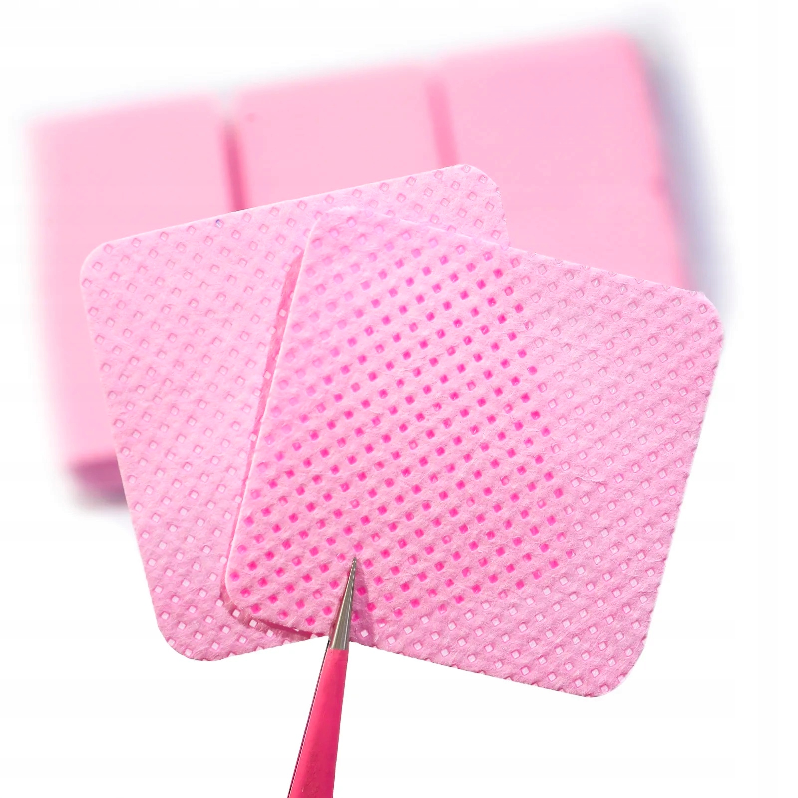 Waciki bezpyłowe perforowane pudełko 200szt różowe EAN (GTIN) 5905679225097