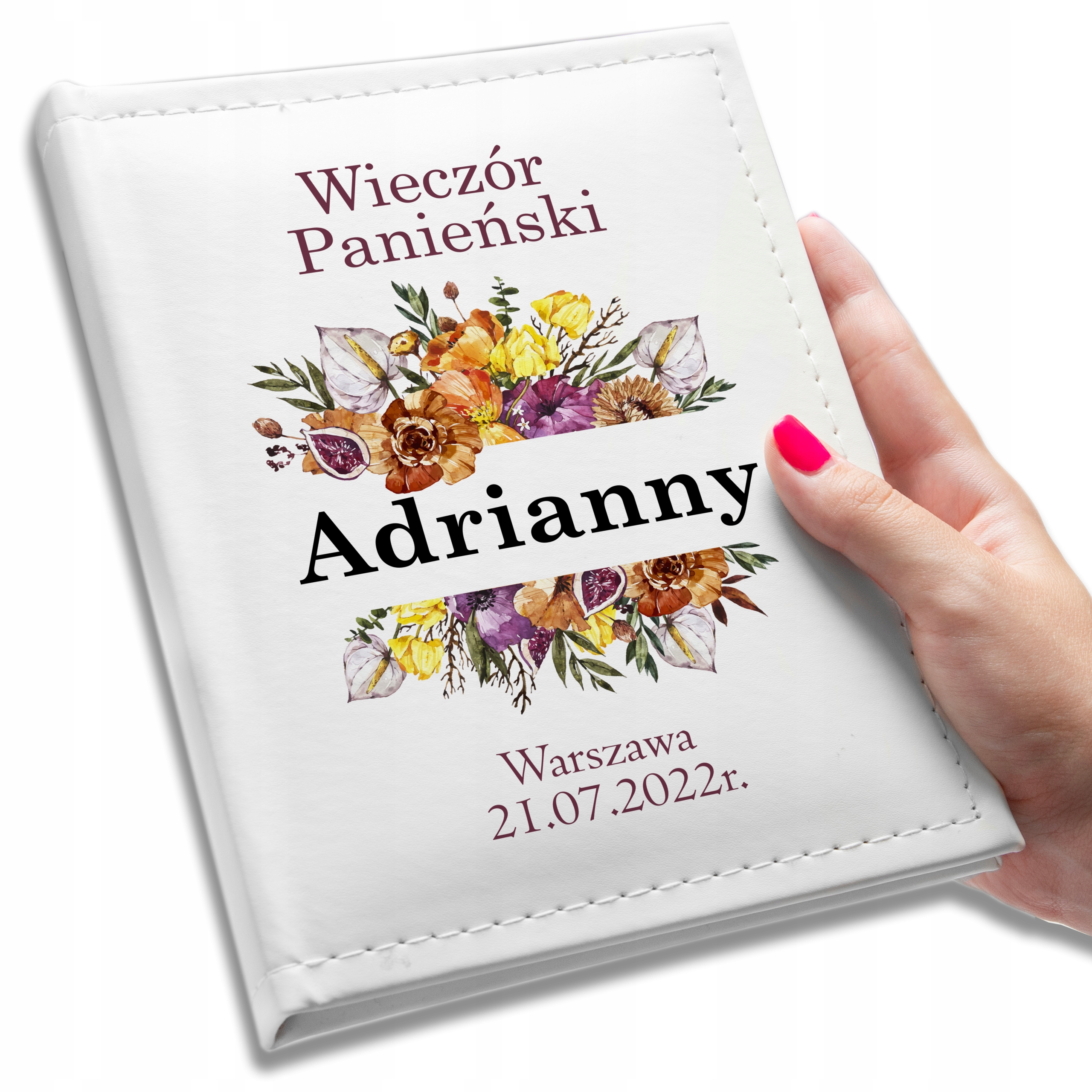 ALBUM EKO SKÓRA SZYTY INSTAX PERSONALIZOWANY PREZENT NA WIECZÓR PANIEŃSKI