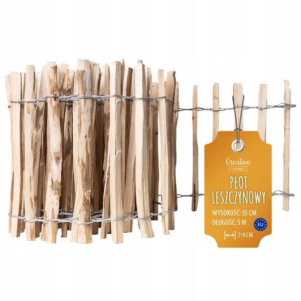 Lískový plot zahradní trávníkový lem 5 m x 35 cm 7-9 Cm