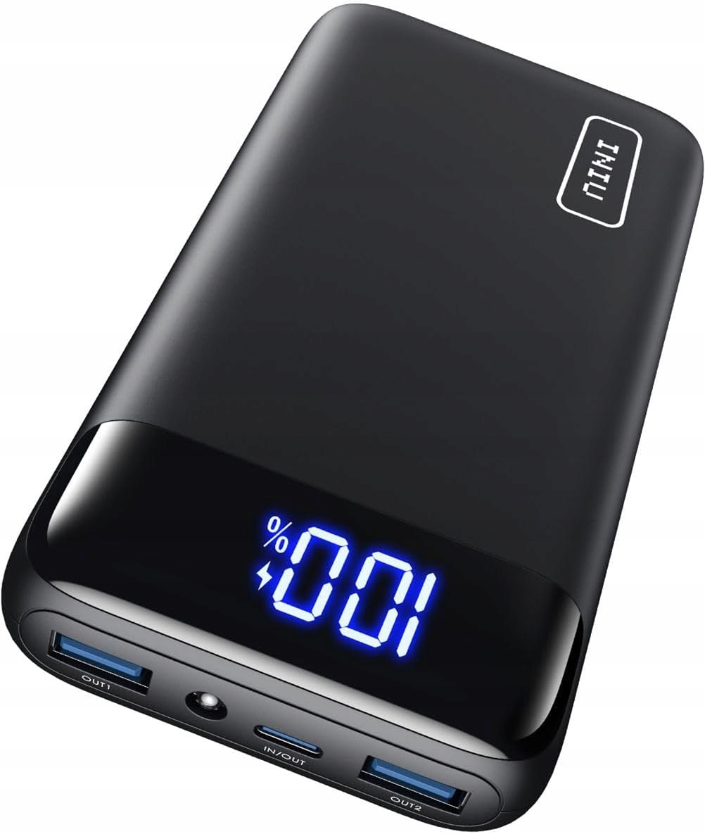 Iniu Power Bank 20000mAh 22,5W Usb C Pd Qc Led pro iPhone Samsung Huawei