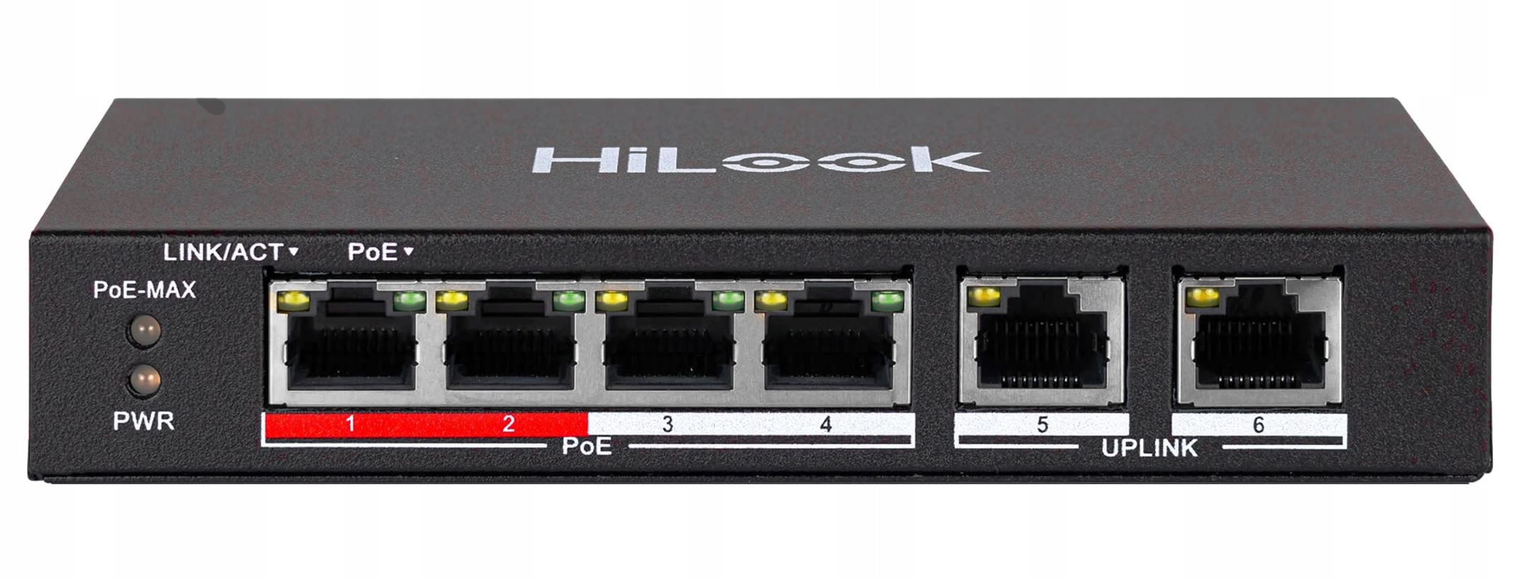 Switch PoE HiLook by Hikvision SW-06-POE 35W pro Ip kamery a videotelefony