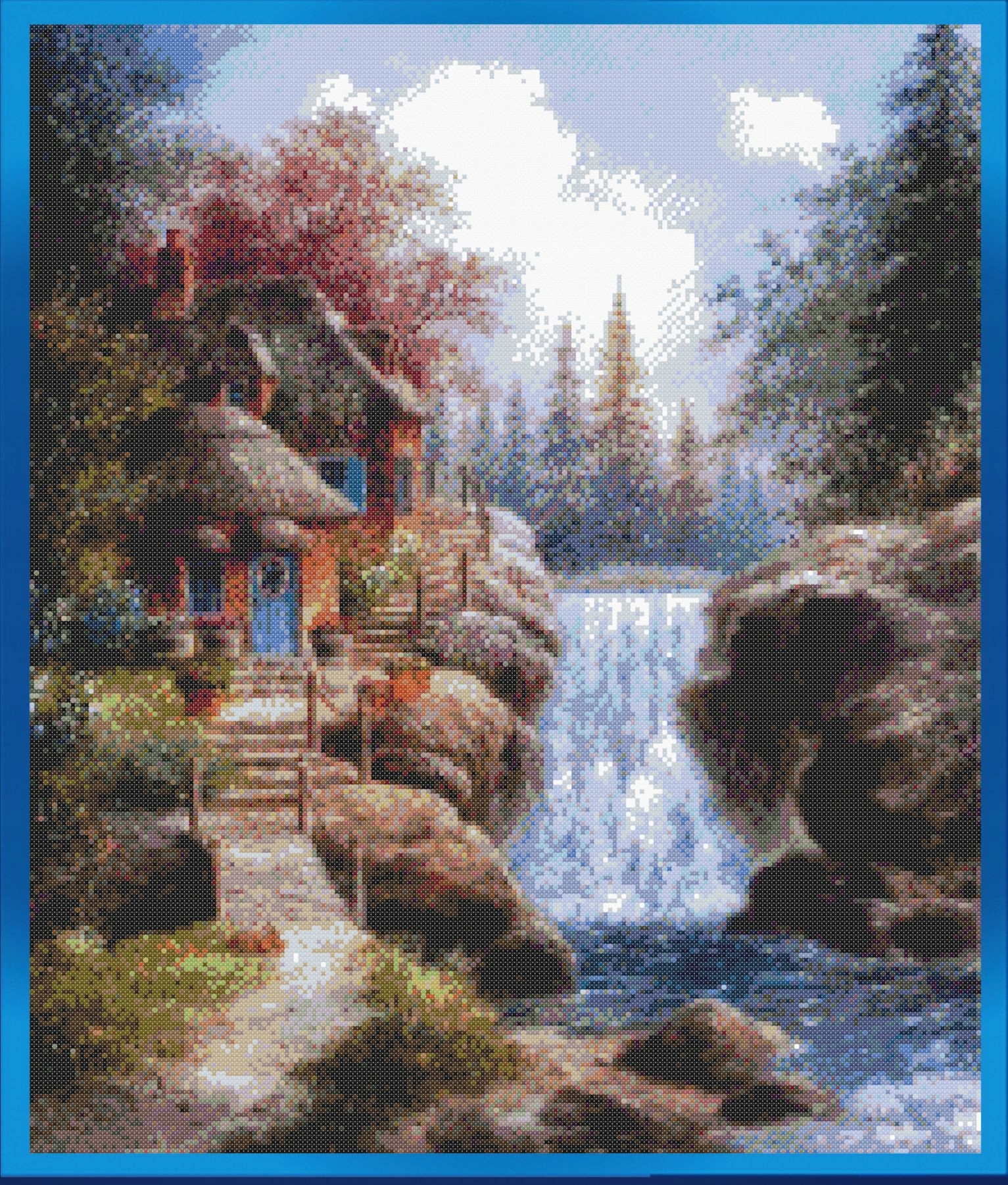 Křížková výšivka počítaná sada (kanva, mulina)