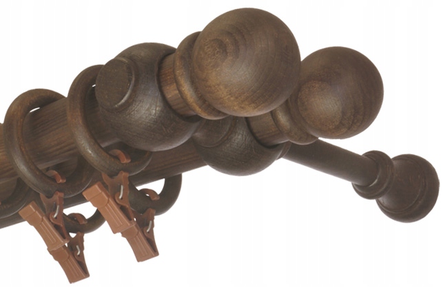 

Karnisz drewniany fi 28 4,9 m podwójny 490 cm