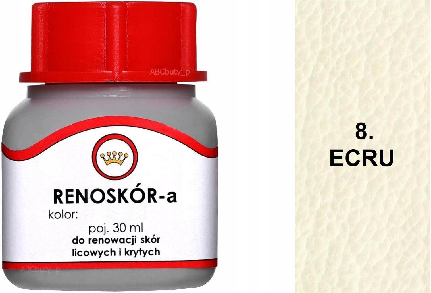 G10-01 ECRU 8 RENOSKÓR FARBA DO BUTÓW WILBRA DO SKÓRY LICOWEJ LAKIER 30 ML