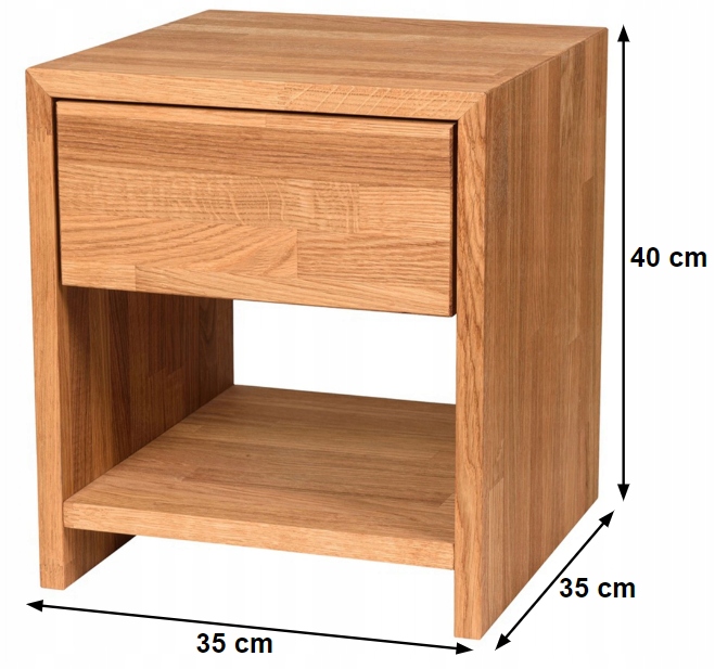 Szafka Nocna Toronto 2 Drewno Dębowe Olej Natura Marka inna