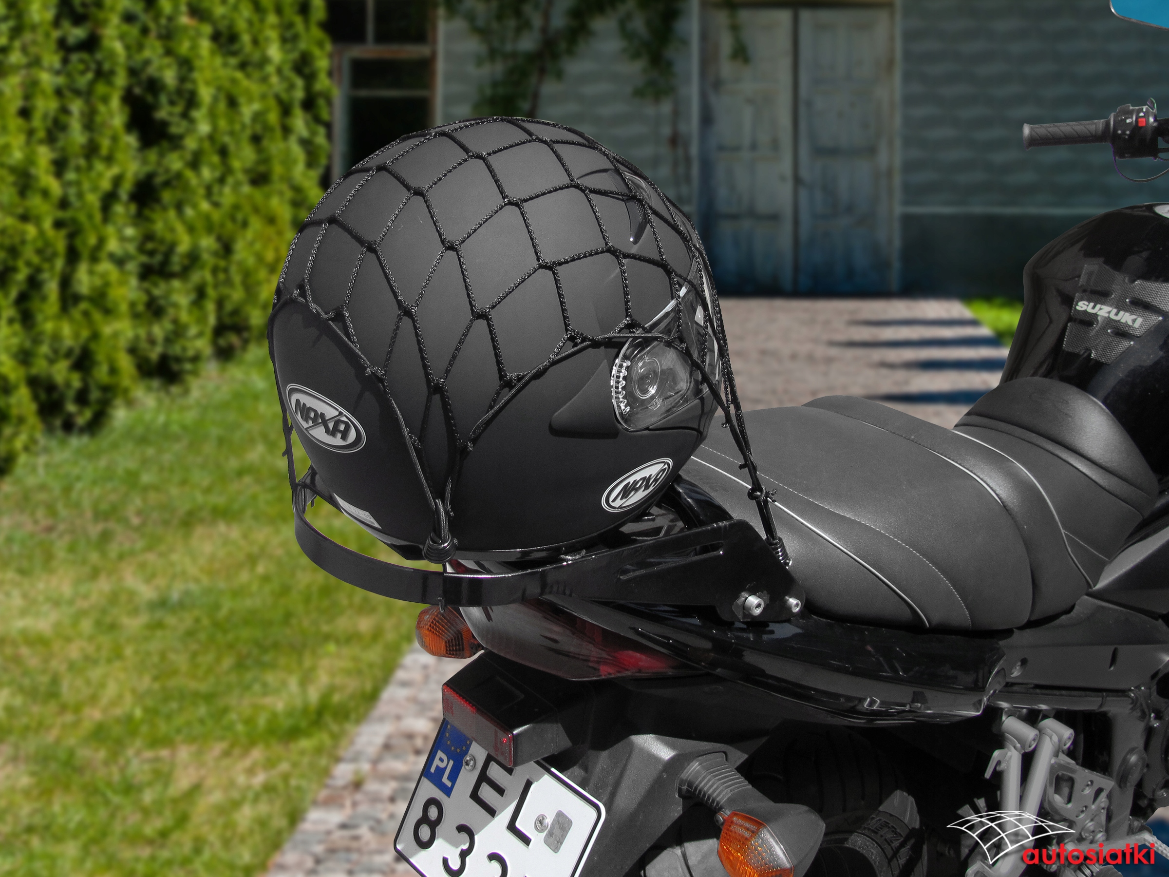 SIATKA NA KASK BAGAŻ PAJĄCZEK - CZARNA NIE GUMOWA Producent Autosiatki