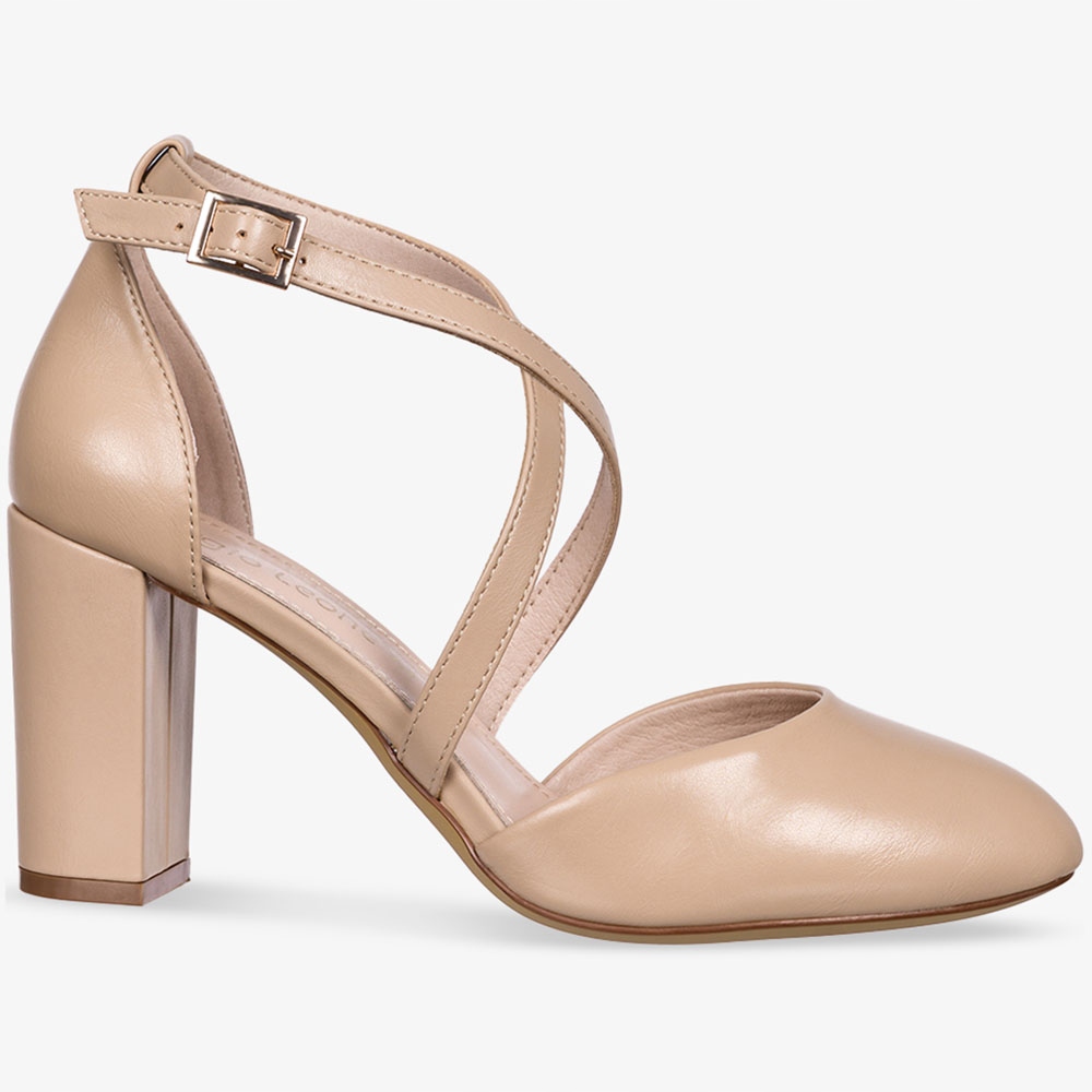 CZÓŁENKA NA STABILNYM OBCASIE SŁUPKU WKŁADKA SKÓRA Oryginalne opakowanie producenta pudełko