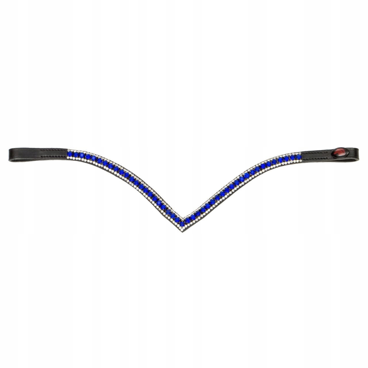 K Naczółek do ogłowia Start Woden czarny niebieski Pony