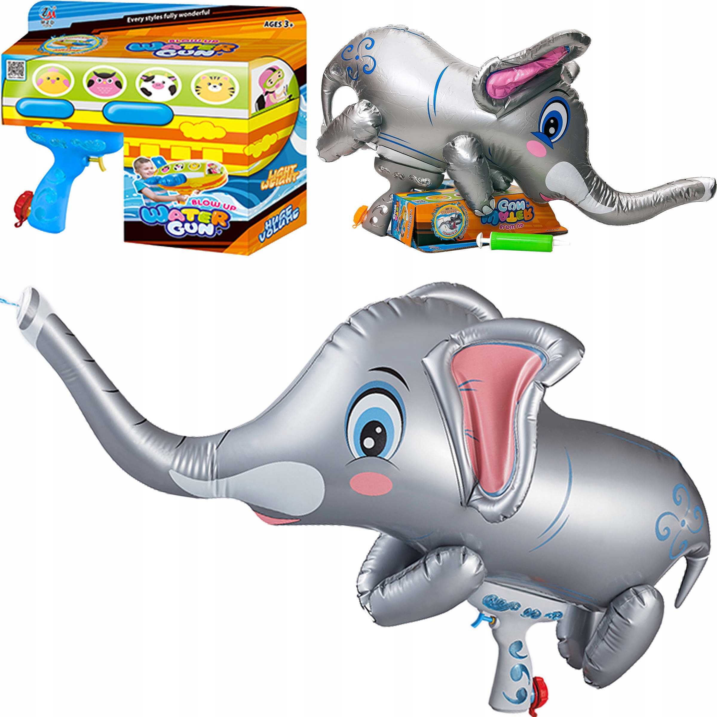 НАДУВНЫЙ ВОДЯНОЙ ПИСТОЛЕТ ОГРОМНОГО РАЗМЕРА 83 см