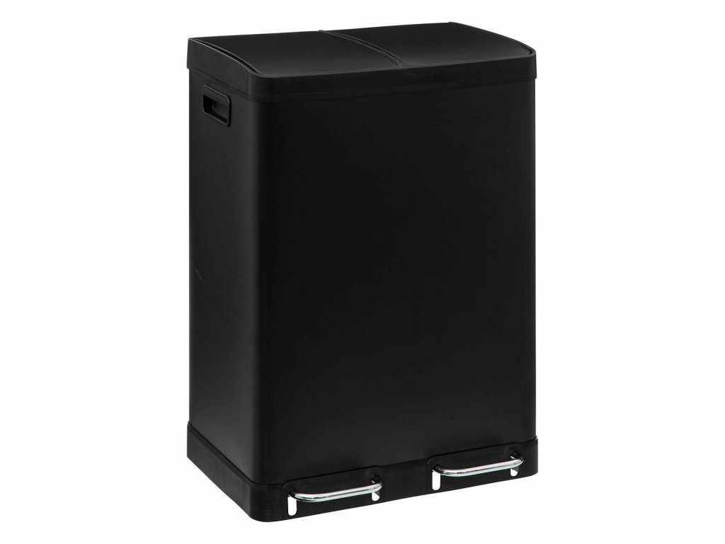 Levně Odpadkový koš na třídění Ariane z nerezové oceli, se šlapkou, 2 x 30 l