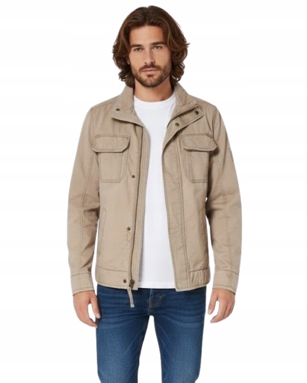 Bunda Abercrombie Hollister M přechodná na jaro a podzim béžová field M65