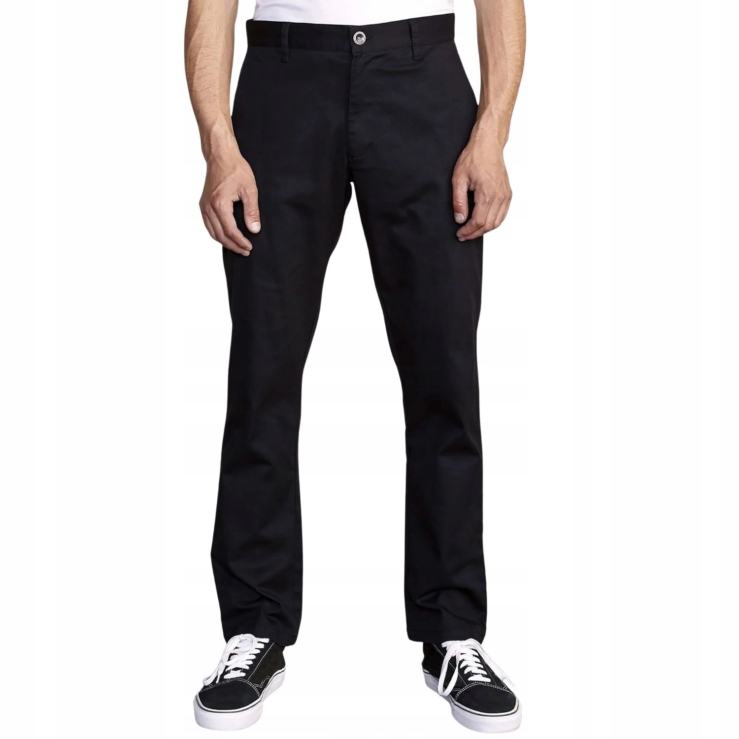 Jednoduché chino kalhoty Rvca The Weekend pánské pohodlné černé vel. W28