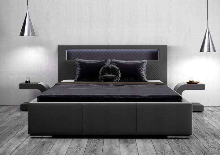 

Łóżko Sypialniane Tapicerowane Led 180x200 Materac