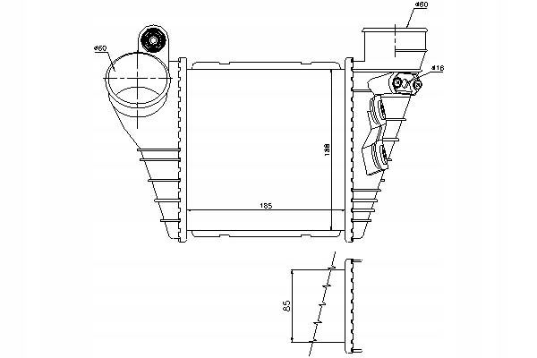 Mezichladič Nissens Audi A3 Seat Leon Toledo II Sk