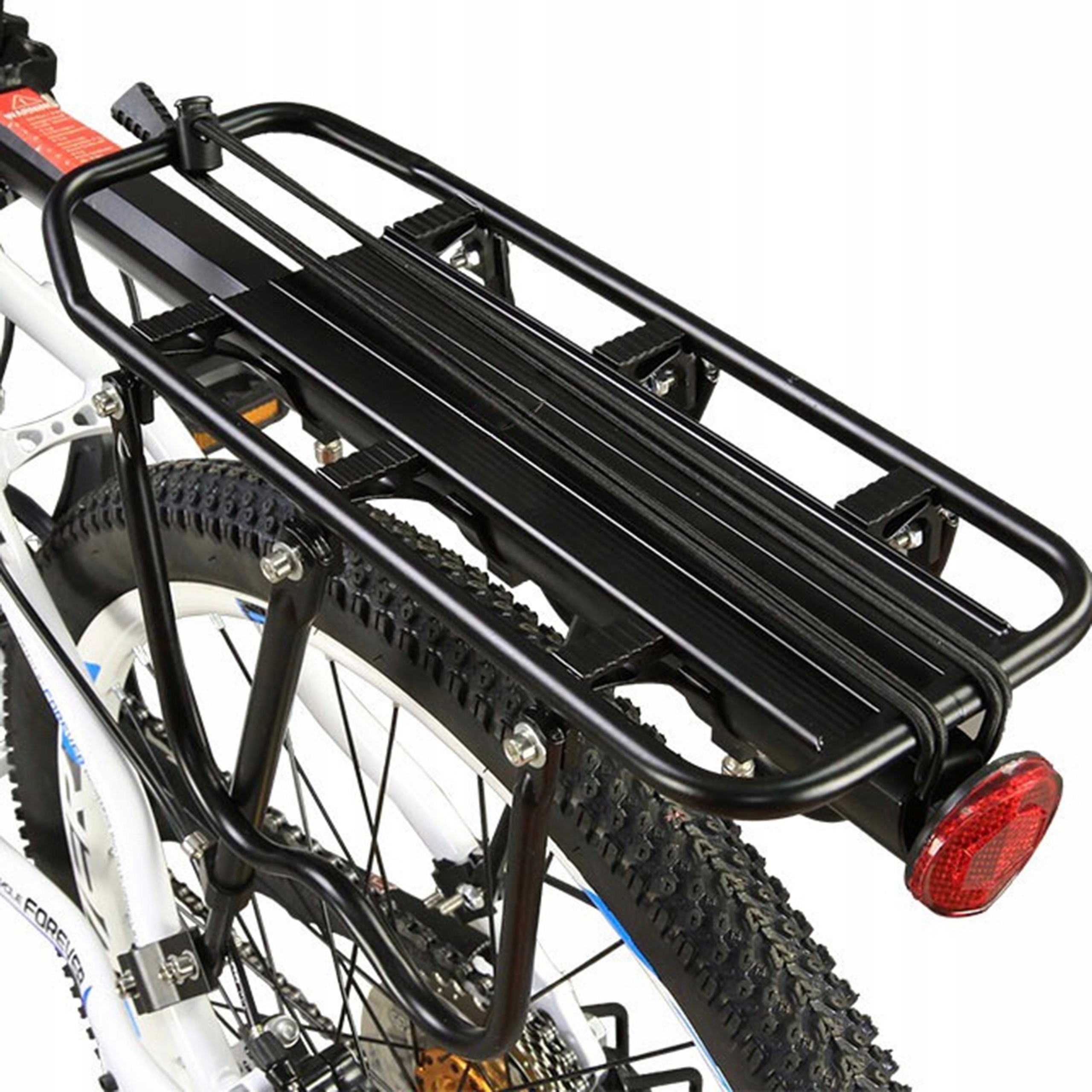 BAGAZNIK DO ROWERU MOCOWANY NA SZTYCĘ UNIWERSALNY DO 50kg MOCNY Kolor dominujący czarny