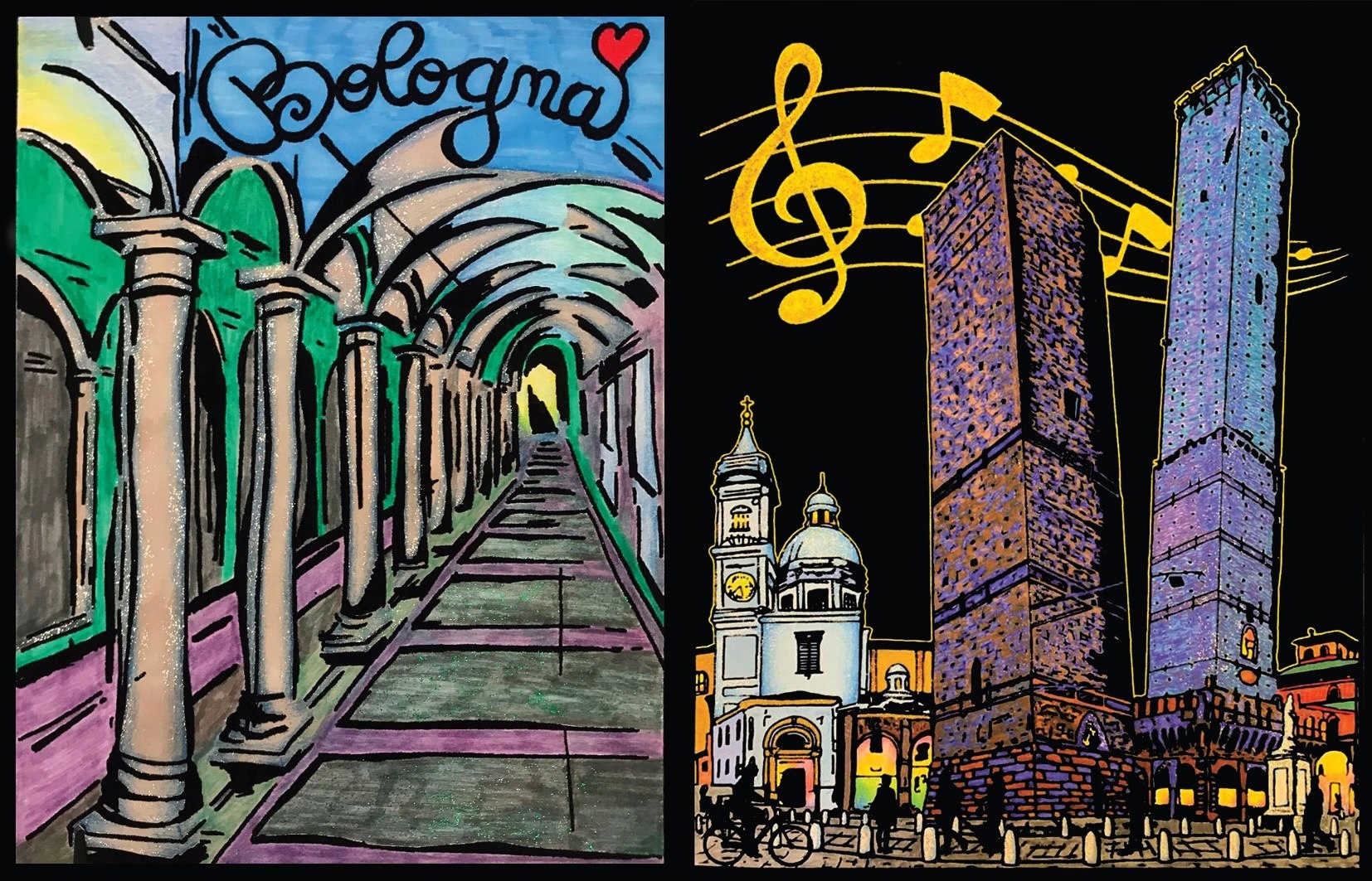 Notatnik Welw. A5 Bolonia + Flamastry