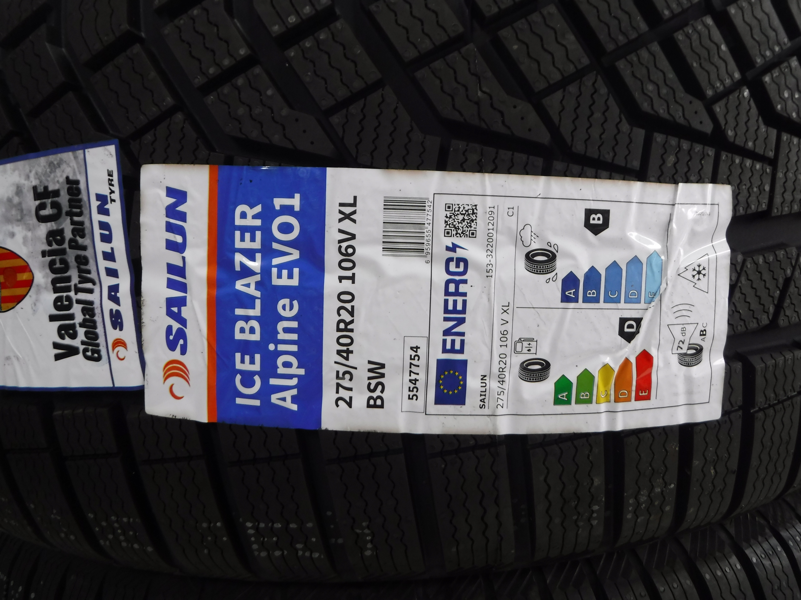 OPONY ZIMOWE 275 40 20 106V SAILUN ICE ALPIN Tire width 275 mm
