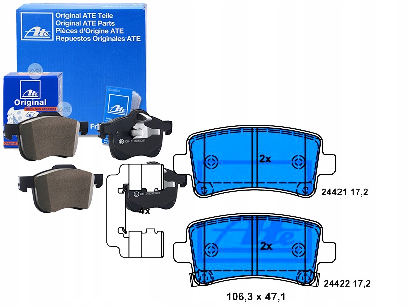 Sada Brzdových Destiček Ate 13237766 1605366 1