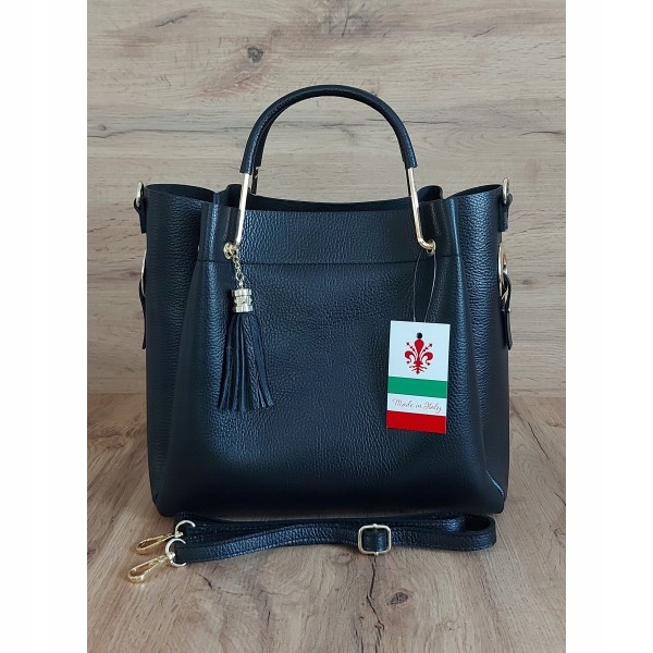 Prostorná A Stylová Shopperka Z Přírodní Hráškové Kůže – Pojme A4