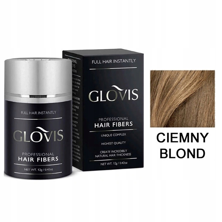 

Włókna Glovis 12g Ciemny Blond Zagęszczanie Włosów
