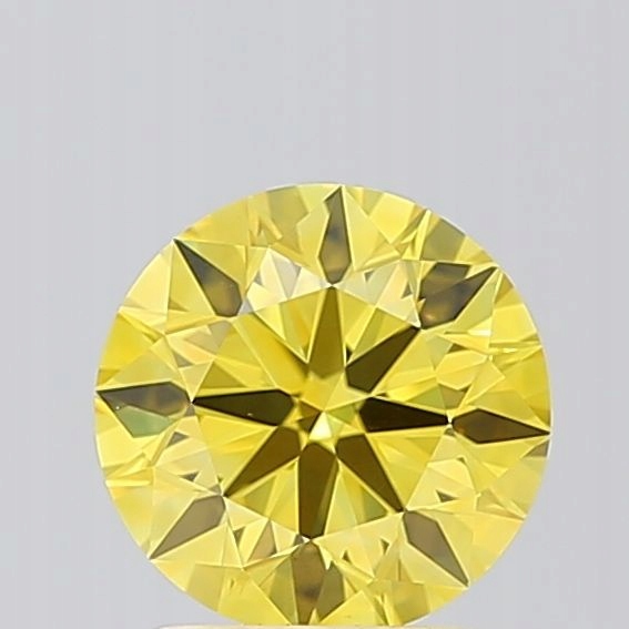 Diament laboratoryjny kolorowy 1.5ct ROUND Fancy Intense Yellow VS1 (IGI)