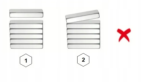 MOCNY MAGNES NEODYMOWY 15x5 mm Z OTWOREM 7,5/4,5 mm POD WKRĘT 4 SZTUKI Wymiary 15x7,5/4,5x5