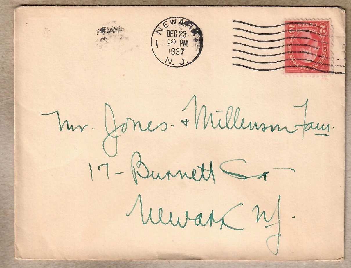 USA ,1937 r. koperta