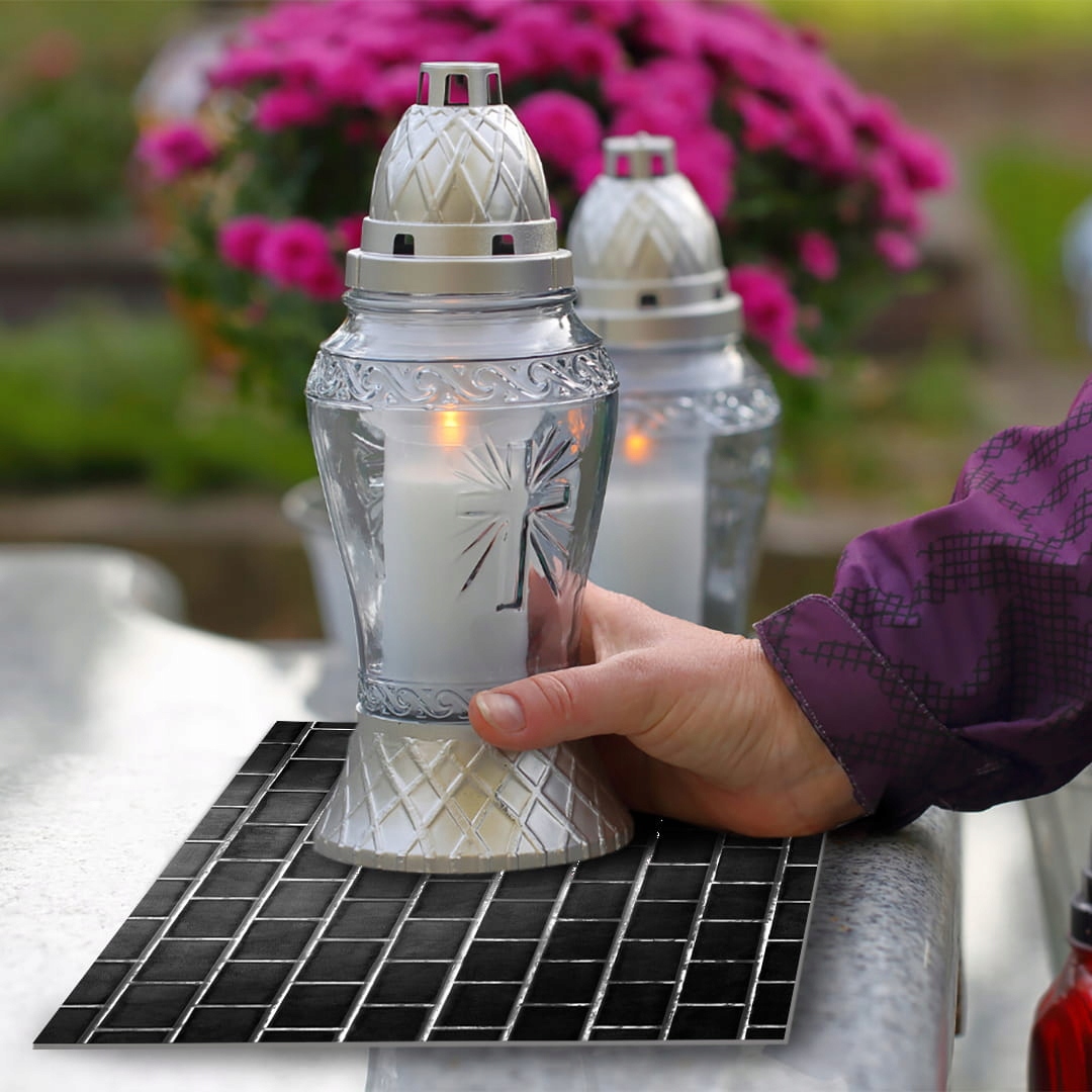 SZKLANA PODSTAWKA POD ZNICZE 60x30cm Mur 30d Szerokość produktu 30 cm