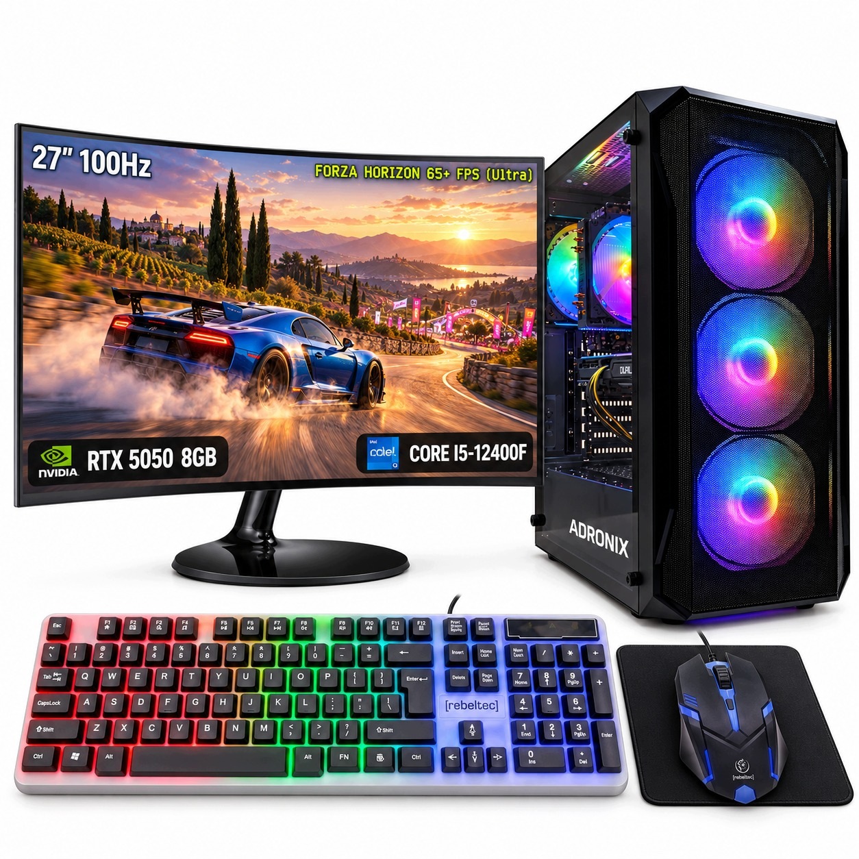 Herní Set Shadowblade i5 12400F|32GB|1TB|RTX 5050 8GB Monitor 27"