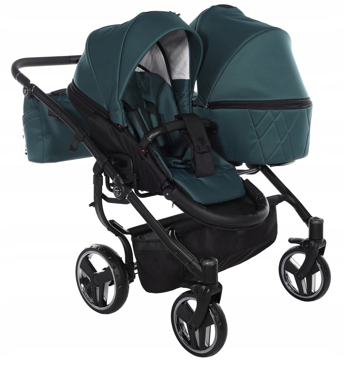 Junama Duo V3 WÓZEK BLIŹNIACZY 2w1 03 | Jeden Obok Drugiego | Tylko 78 cm! Model Duo v3