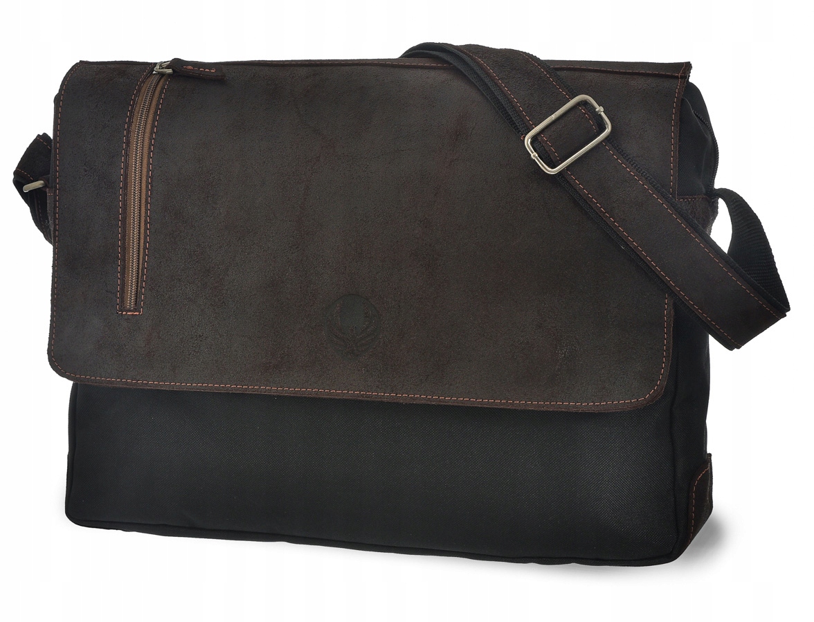 Hnědá Kožená taška pro práci dokumenty notebook velká Kodura módní Orlovsky