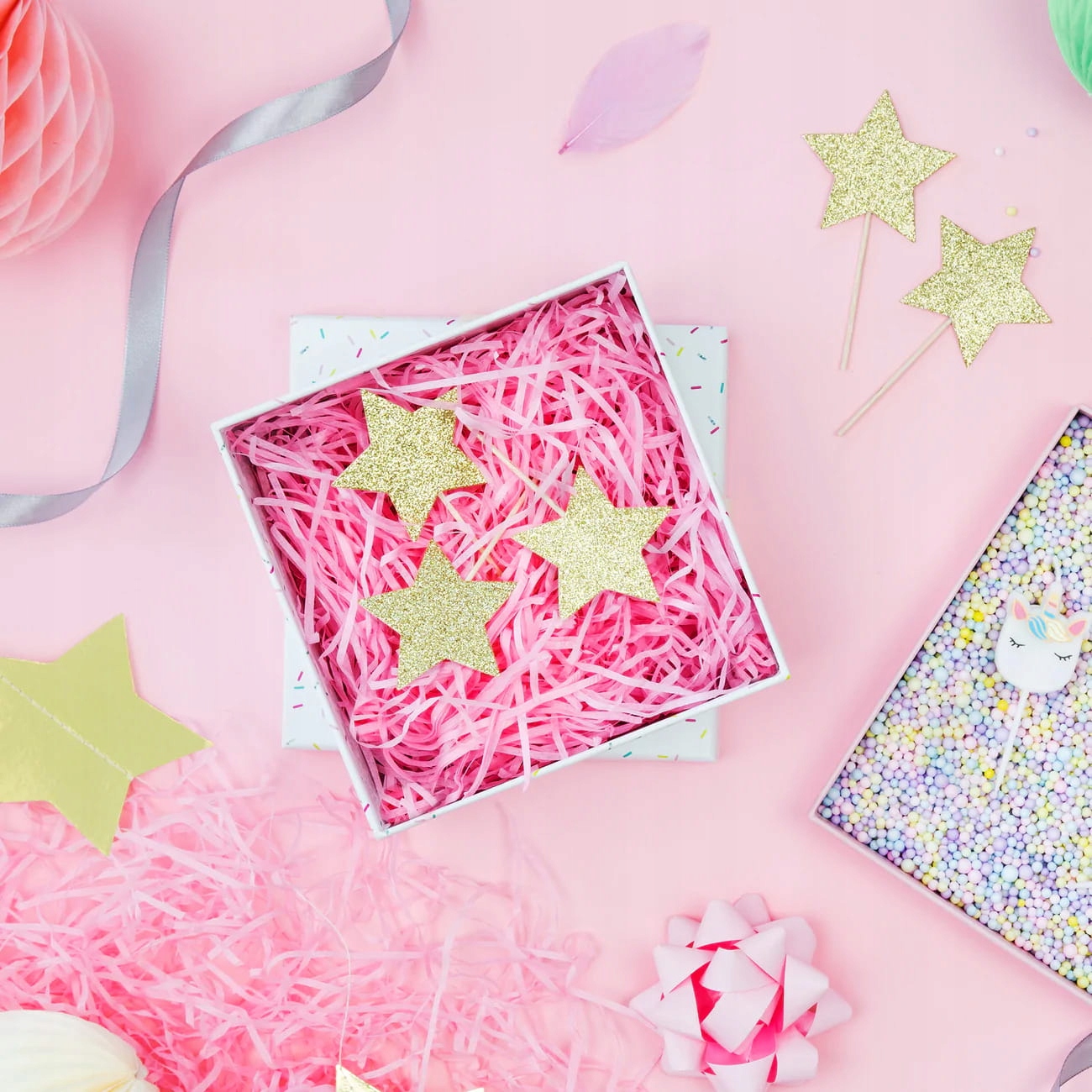 Wypełnienie do prezentów - różowe 50g Kod producenta 512484