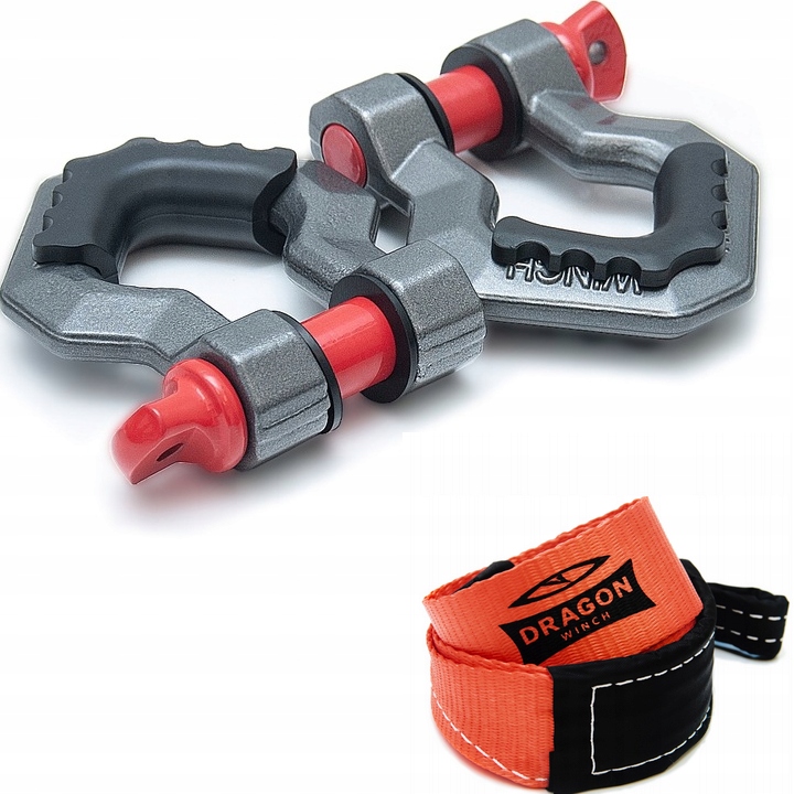 Dragon Winch x2 Sklo 3/4 4,75 T x1 Pas 3M 9T navijaky Štvorkolka Atv 4X4