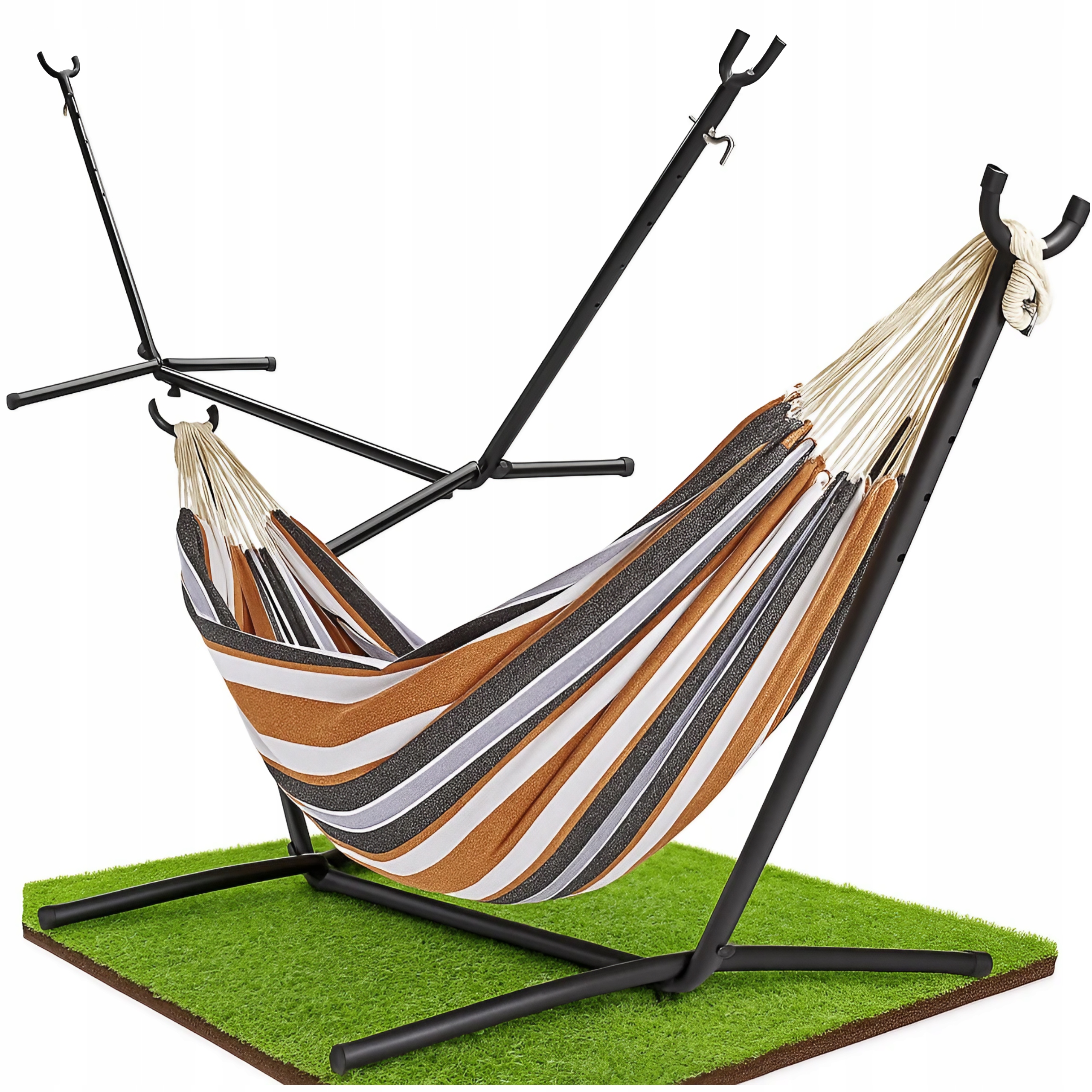 Hamak Ze Stelażem Stelaż do hamaka Stojak Na Hamak Ogrodowy Dwuosobowy
