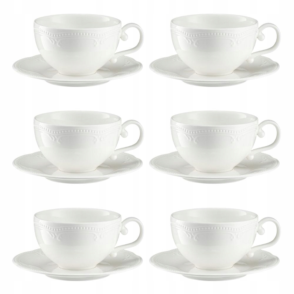 Villa Italia Sada porcelánových šálok 230 ml 6 kusov White Princess