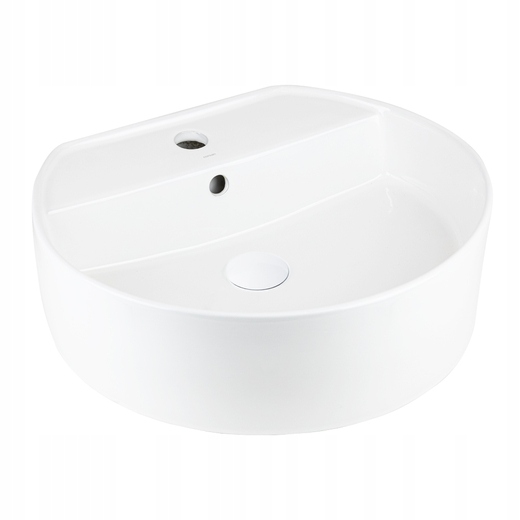 Umývadlová doska Lugo okrúhla 485x435x155 mm s bielym korkom