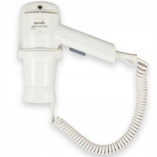 Suszarka hotelowa Starmix Hfsw 12, 1200W, uchwyt ścienny, biały plastik