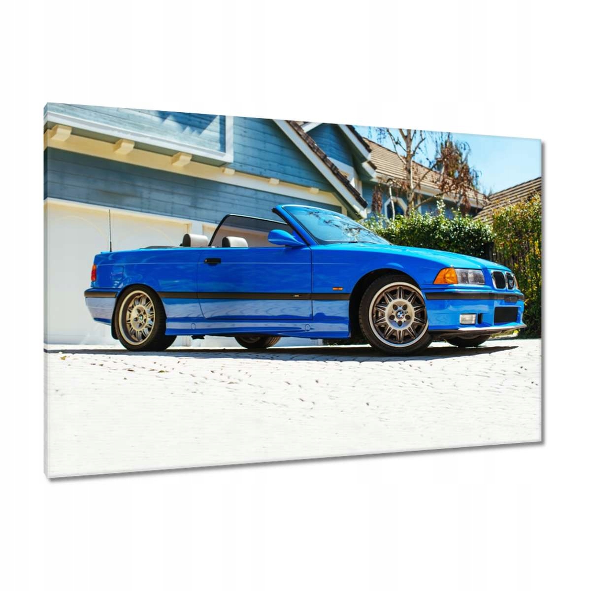 Obrazy 120x80 Modrý kabriolet Bmw 3