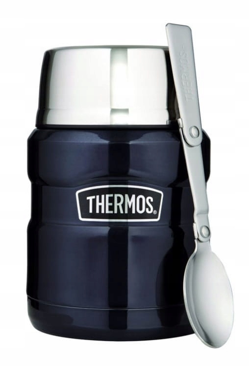 Termos obiadowy Thermos King 0.47L ciemnoniebieski łyżka