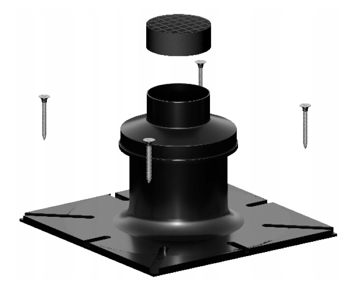 Płyta dachowa deflektor zakończenie komina Pp 80