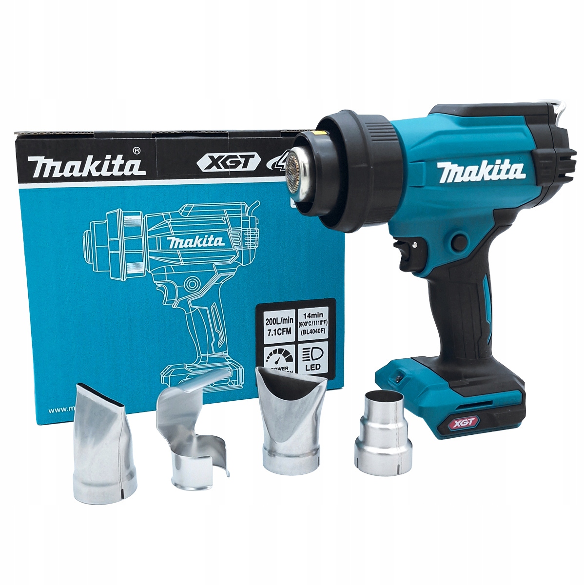 Makita Opalarka akumulatorowa 40V Xgt z regulacją do 600°C HG001GZ