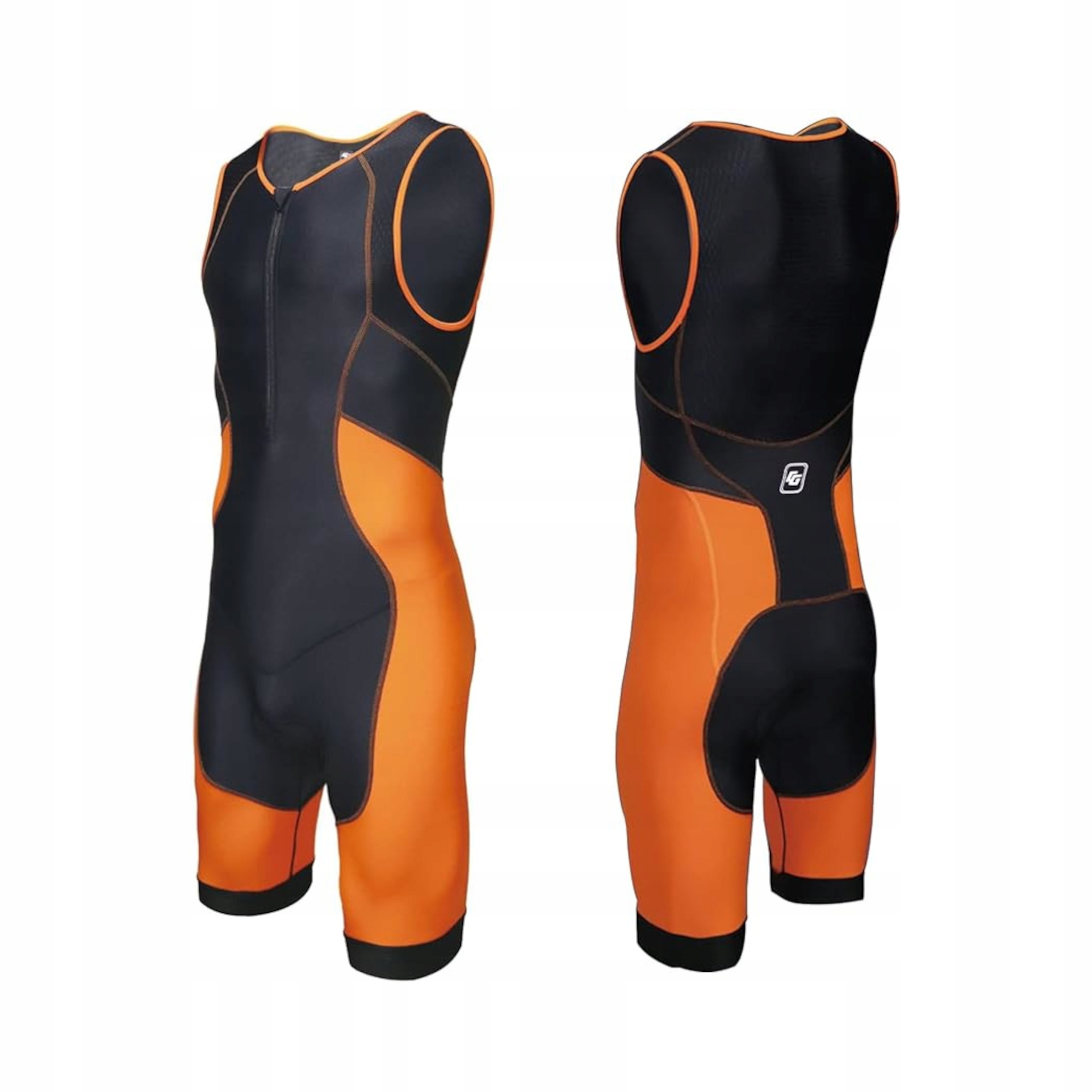 Triatlonový Oblek CGLRybO M Pánský Kombinéz Zámek Černý Oranžový